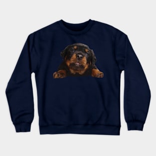 Cute Baby Rottweiler Isolated Cut Out Crewneck Sweatshirt